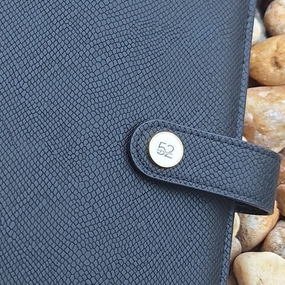 Daytimer Leather Planner 6 Ring Binder Journal Notebook Holder Snakeskin - Picture 13 of 15